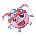 Dancing monster icon, cartoon style Royalty Free Stock Photo