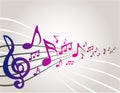 Dancing music notes Royalty Free Stock Photo