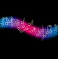 Dancing Music Notes Royalty Free Stock Photo