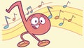 Dancing Musical Note Cartoon Character, vector design Generative AI Royalty Free Stock Photo