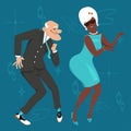 Dancing old people