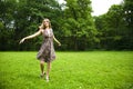 Dancing Outdoors Royalty Free Stock Photo