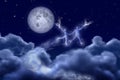 Dancing pair in moonlight