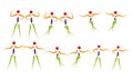 Dancing People Logo Happy Life Enjoying Moment Dance Step Icon Exercise Symbol Royalty Free Stock Photo