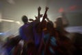 dancing people radial blur effect in Laganas Royalty Free Stock Photo