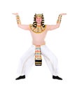 Dancing pharaoh wearing a egyptian costume. Royalty Free Stock Photo