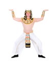 Dancing pharaoh wearing a egyptian costume. Royalty Free Stock Photo