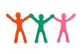 Dancing plasticine figurines Royalty Free Stock Photo