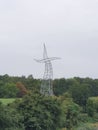 Dancing power pole seen in Oberhausen, Germany.