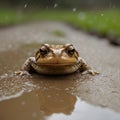 Dancing in the Rain: The Houston ToadÃ¢â¬â¢s Adventure Royalty Free Stock Photo