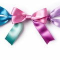 Dancing ribbon on white background for breast cancer awareness