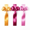 Dancing ribbon on white background for breast cancer awareness