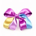 Dancing ribbon on white background for breast cancer awareness