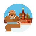 Dancing russian bear Royalty Free Stock Photo
