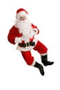 Dancing Santa Airborne Royalty Free Stock Photo