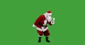 Dancing Santa on removable green screen