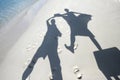 Dancing Shadows On Beach Sands Royalty Free Stock Photo