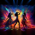 Dancing Shadows: An Enchanting Play of Light on the Dance Floor