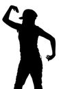 Dancing Silhouette Royalty Free Stock Photo