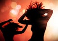 Dancing silhouettes 1 Royalty Free Stock Photo