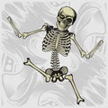 Dancing skeleton.hand drawing vector detailed