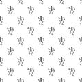 Dancing skeleton pattern seamless Royalty Free Stock Photo