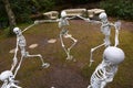 Dancing skeletons. Sculpture by Wilfred Pritchard Royalty Free Stock Photo