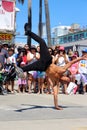 Dancing street crew on Venice beach California Royalty Free Stock Photo