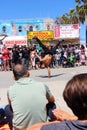 Dancing street crew on Venice beach California Royalty Free Stock Photo