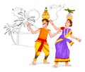 Dancing Tamil couple Royalty Free Stock Photo