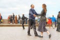 Dancing in the town square in the fresh air