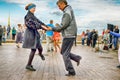 Dancing in the town square in the fresh air