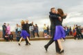 Dancing in the town square in the fresh air