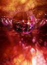 Dancing under disco mirror ball Royalty Free Stock Photo