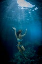 Dancing underwater Royalty Free Stock Photo