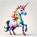 Dancing unicorn horse fairy tale mythical animal