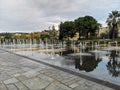 Dancing water of the city of Nice in France