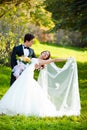 Dancing wedding couple Royalty Free Stock Photo