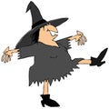 Dancing witch Royalty Free Stock Photo