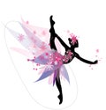 Dancing woman in ballet style