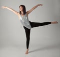 Dancing Woman in Leotard and Leggings Royalty Free Stock Photo