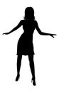 Dancing woman silhouette