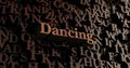 Dancing - Wooden 3D rendered letters/message