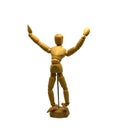 Dancing wooden mannequin, puppet, Royalty Free Stock Photo