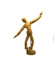 Dancing wooden mannequin, puppet, Royalty Free Stock Photo