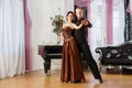 Dancing young couple. Royalty Free Stock Photo
