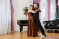 Dancing young couple. Royalty Free Stock Photo