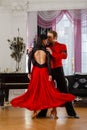 Dancing young couple. Royalty Free Stock Photo