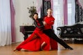 Dancing young couple. Royalty Free Stock Photo