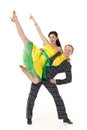 Dancing young couple. Royalty Free Stock Photo